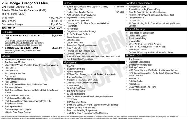 Used 2020 Dodge Durango SXT RWD image 15