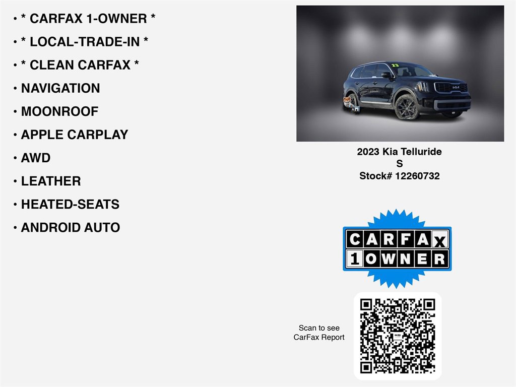 Used 2023 Kia Telluride S w/ S Sunroof Package image 7
