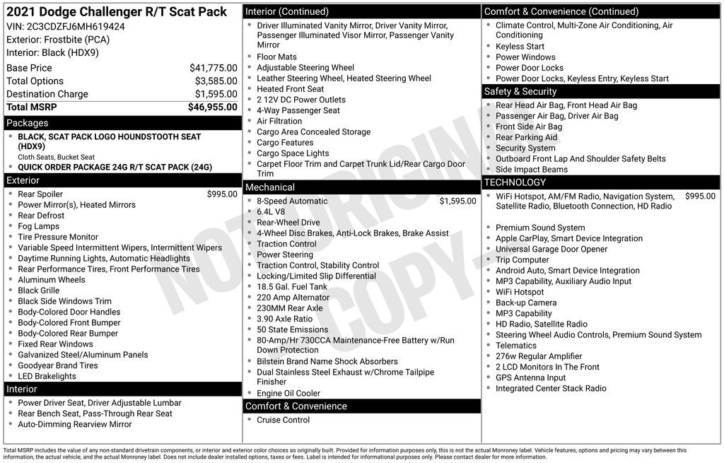 Used 2021 Dodge Challenger R/T Scat Pack RWD image 15