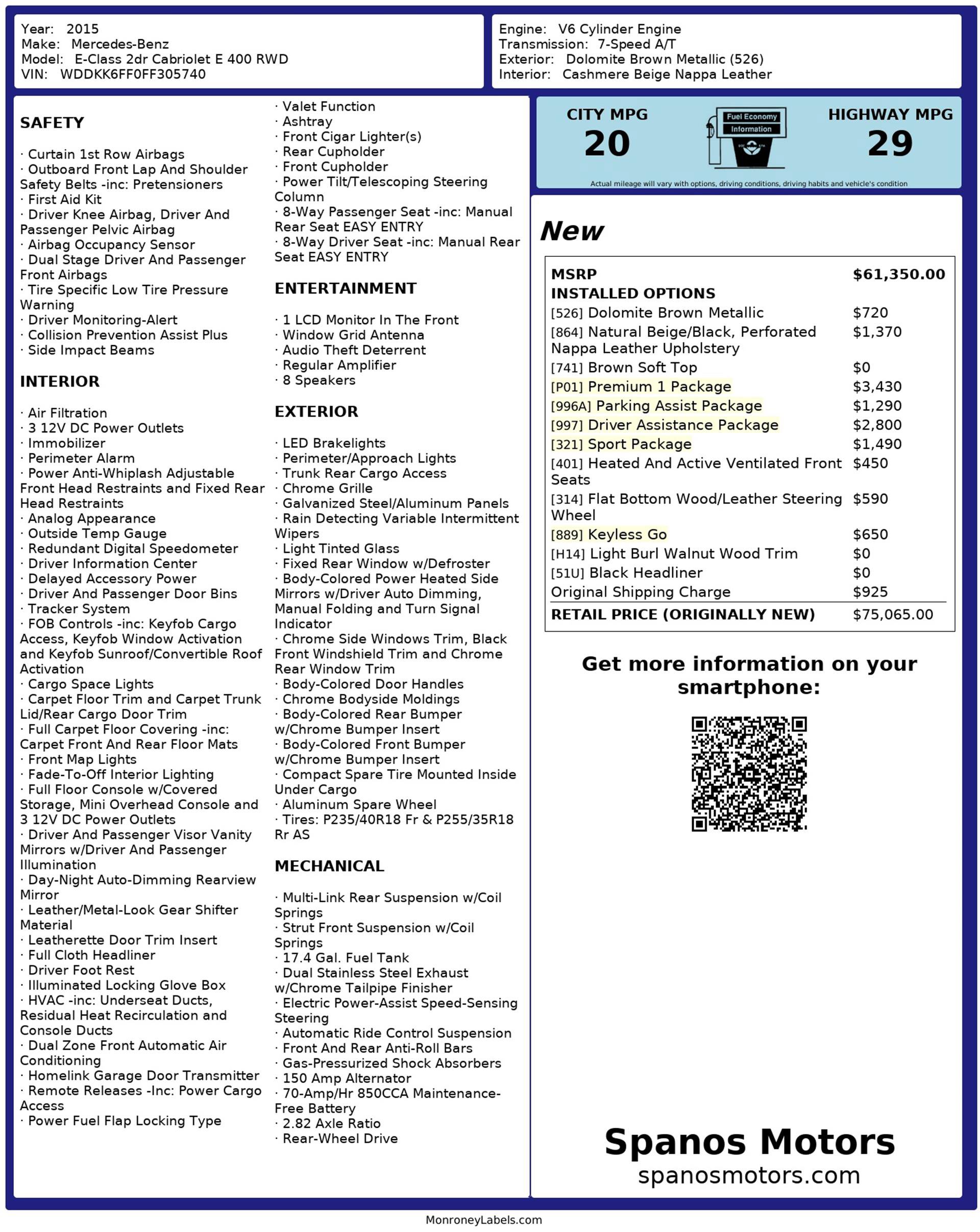 Used 2015 Mercedes-Benz E 400 Cabriolet image 3