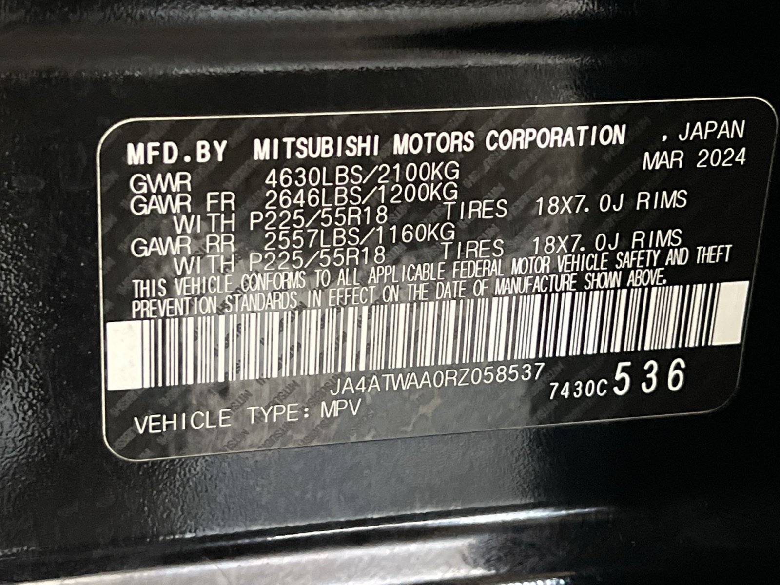 Used 2024 Mitsubishi Eclipse Cross SE AWD/4WD image 37