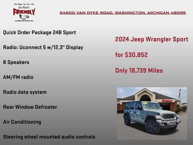 Used 2024 Jeep Wrangler Unlimited Sport AWD/4WD image 5