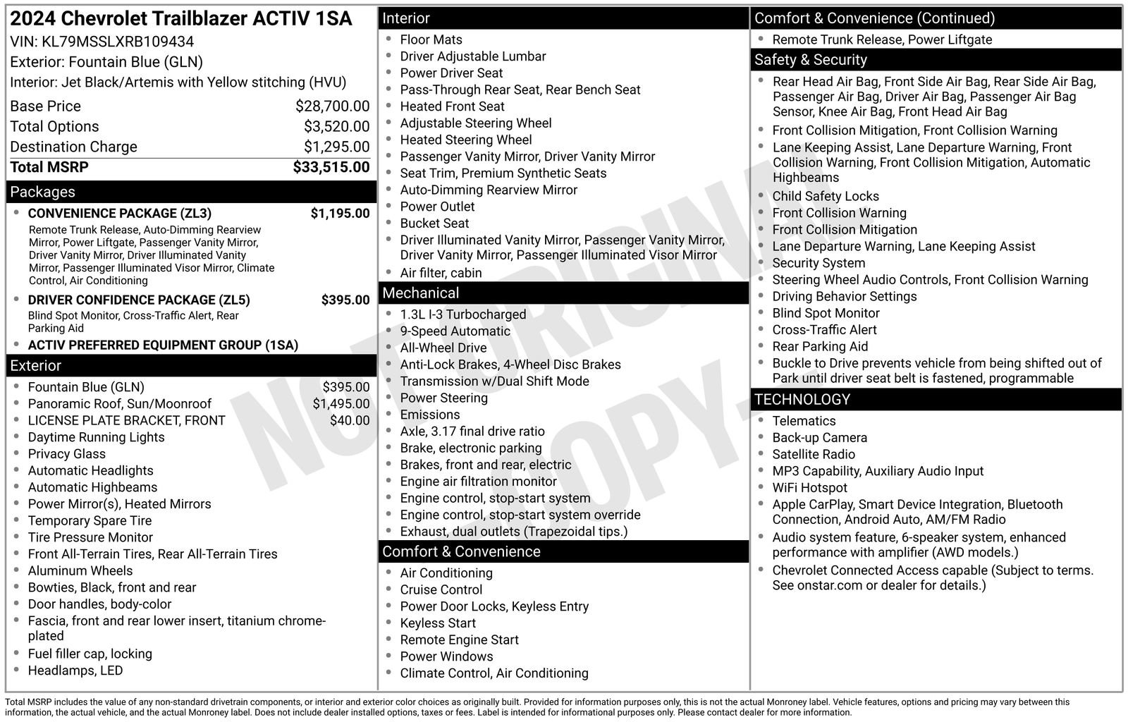 Certified 2024 Chevrolet TrailBlazer ACTIV w/ Convenience Package image 8
