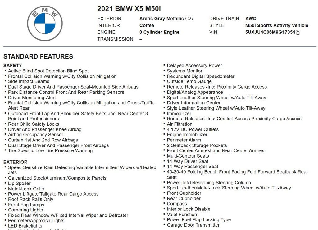 Used 2021 BMW X5 M50i w/ Dynamic Handling Package AWD/4WD image 16