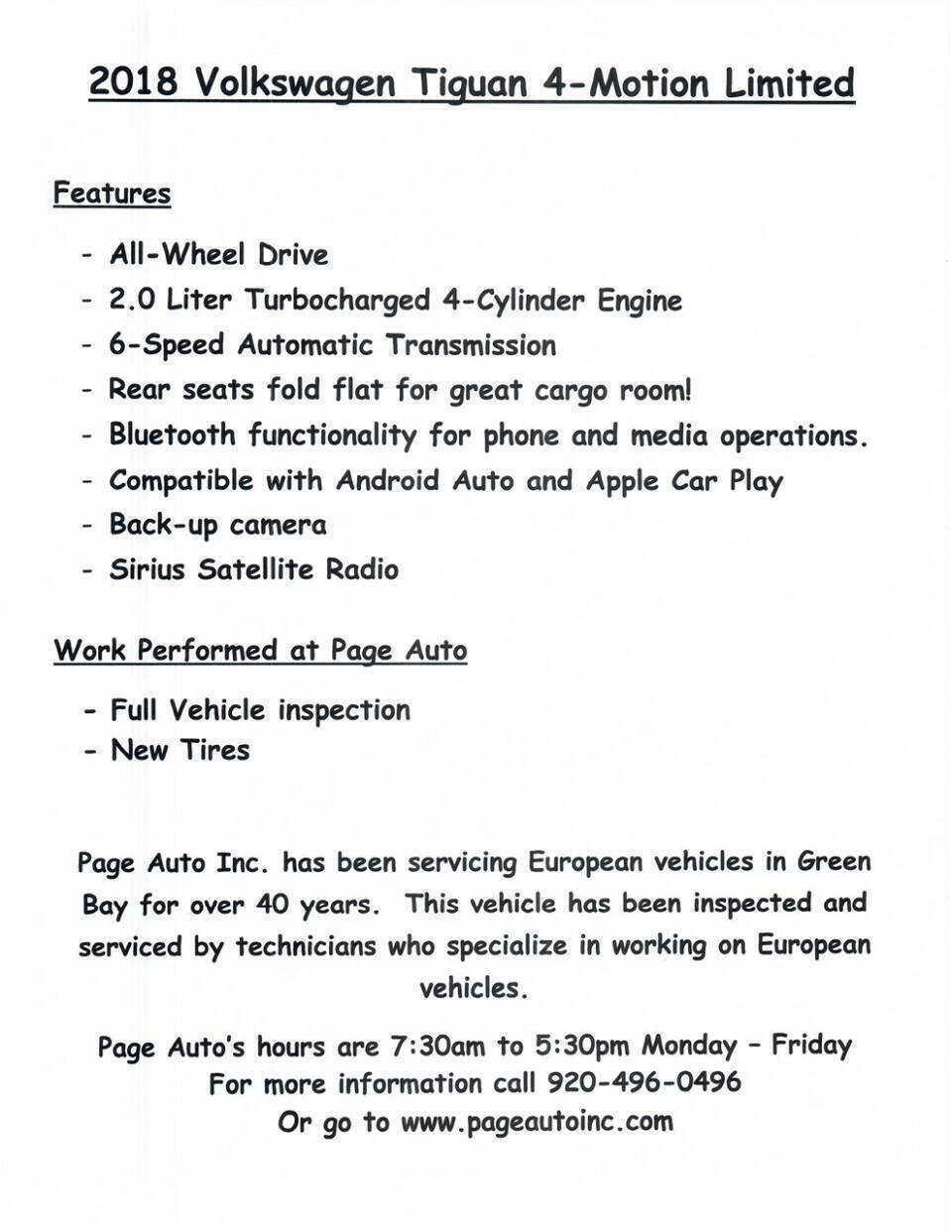 Used 2018 Volkswagen Tiguan Limited w/ Premium Package image 23