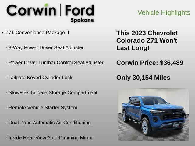 Used 2023 Chevrolet Colorado Z71 w/ Z71 Convenience Package 2 AWD/4WD image 6