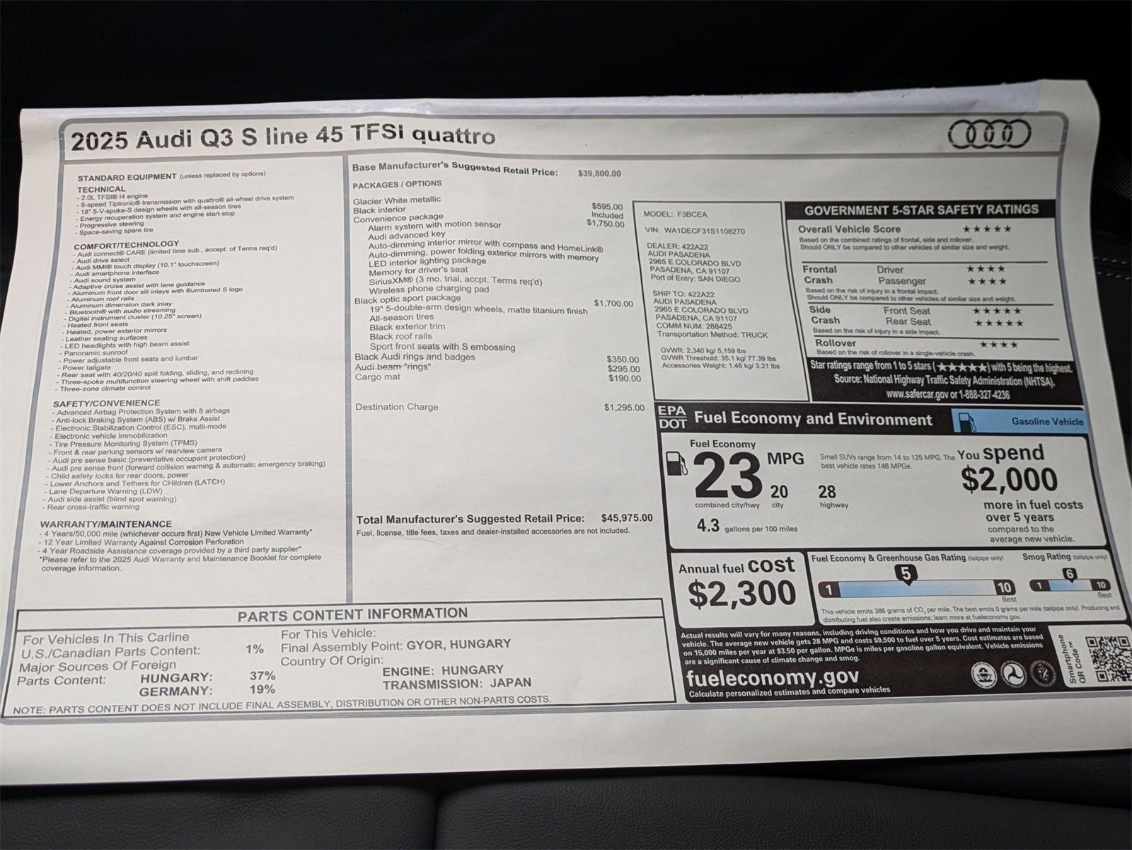 New 2025 Audi Q3 2.0T Premium image 18