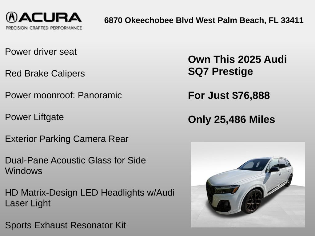Used 2025 Audi SQ7 Prestige AWD/4WD image 13