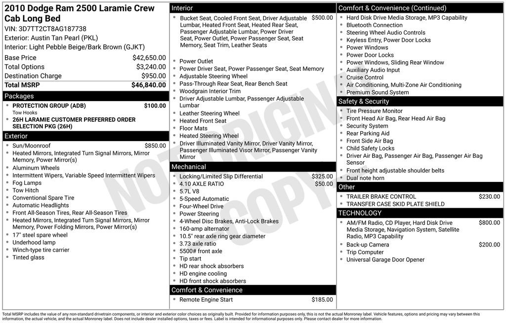 Used 2010 Dodge Ram 2500 Truck Laramie w/ Protection Group AWD/4WD image 41