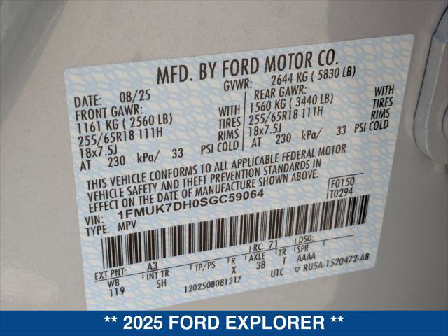 New 2025 Ford Explorer Active w/ Active Comfort Package image 21