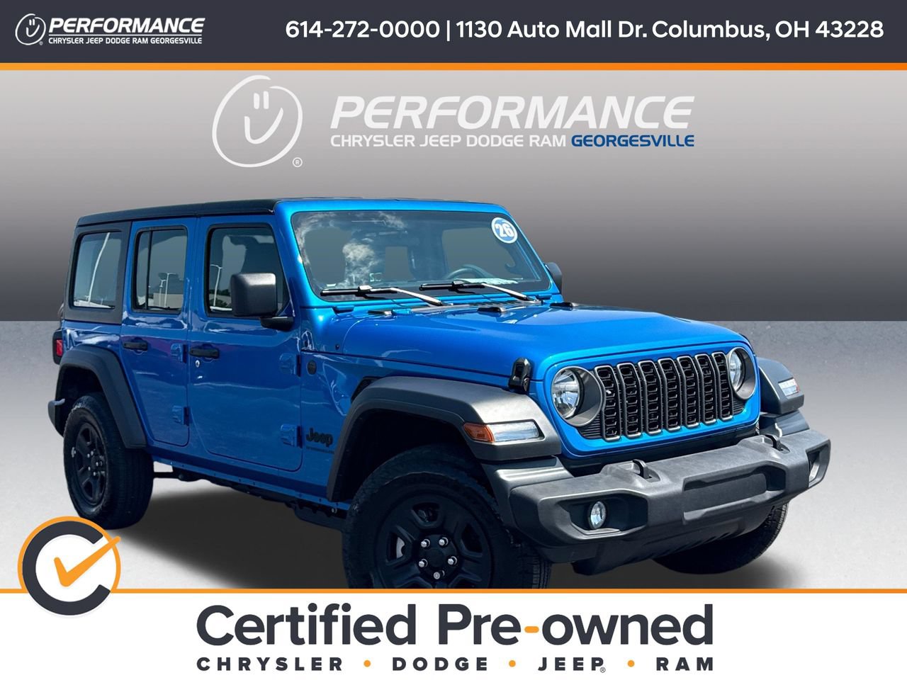 Certified 2026 Jeep Wrangler Unlimited Sport AWD/4WD video 1