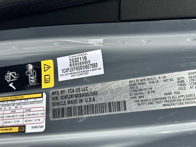 New 2025 Jeep Wrangler Unlimited Rubicon w/ Safety Group image 16