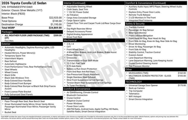 New 2026 Toyota Corolla LE image 7