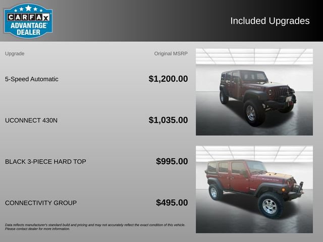 Used 2013 Jeep Wrangler Unlimited Rubicon w/ Connectivity Group AWD/4WD image 3
