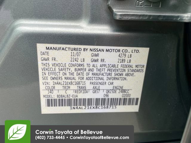 Used 2008 Nissan Altima 2.5 SL w/ SL Pkg FWD image 16
