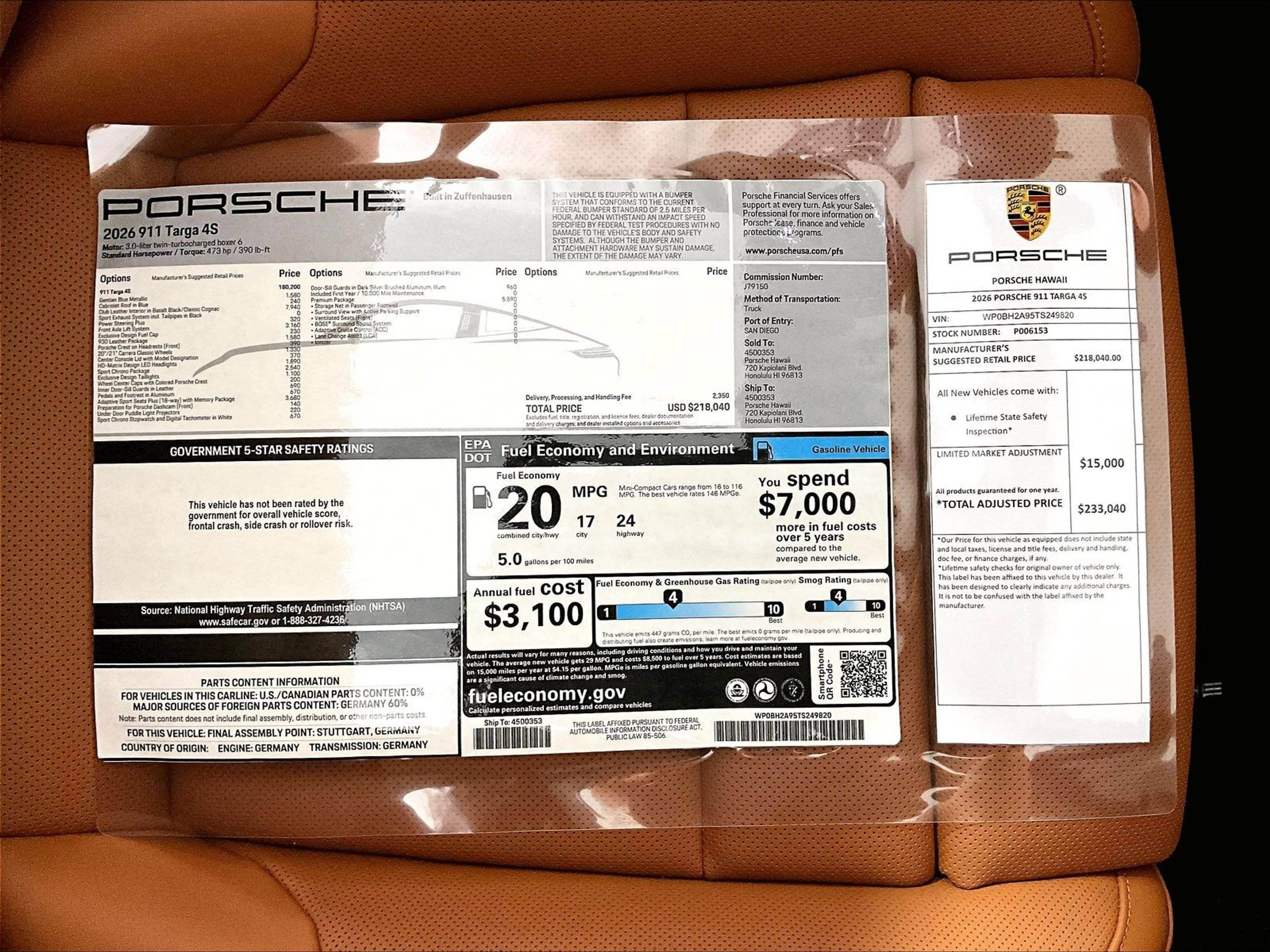 New 2026 Porsche 911 Targa 4S AWD/4WD image 25
