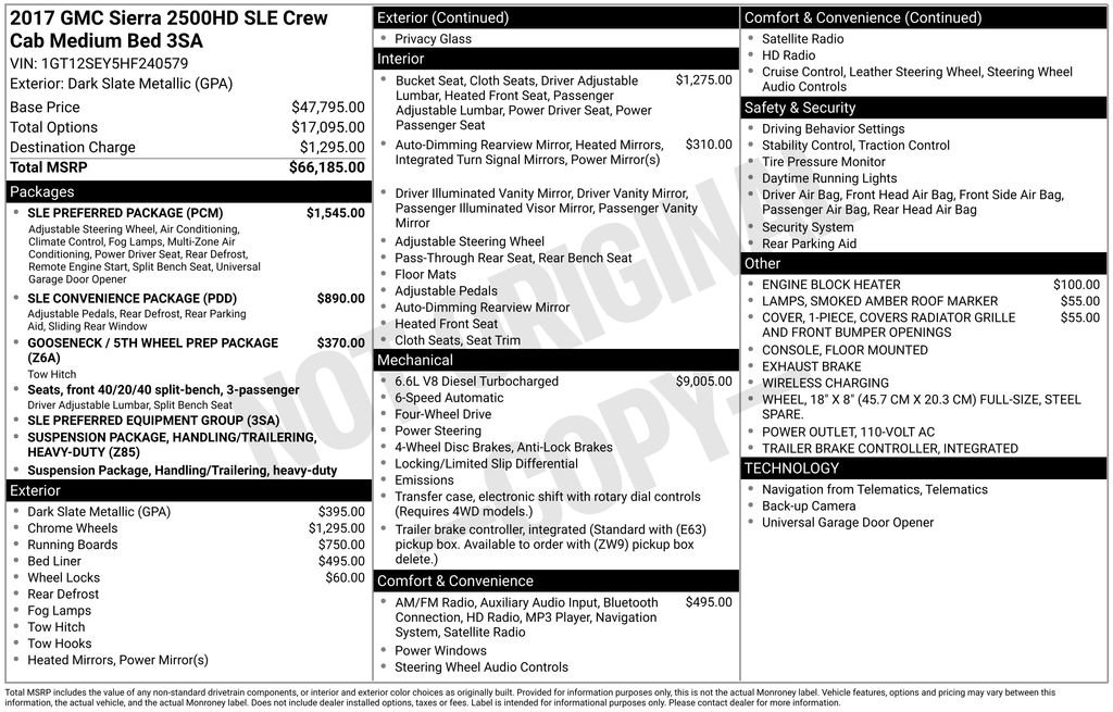 Used 2017 GMC Sierra 2500 SLE w/ SLE Preferred Package image 2