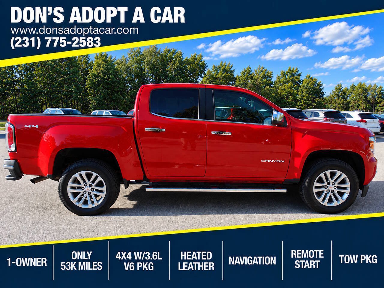 Used 2016 GMC Canyon 4x4 Crew Cab SLT w/ Driver Alert Package