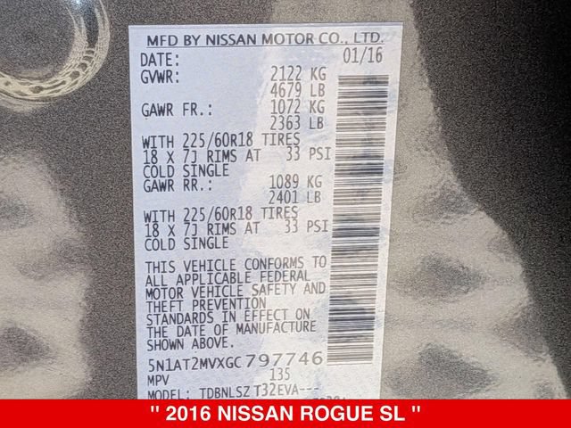 Used 2016 Nissan Rogue SL w/ SL Premium Package AWD/4WD image 42