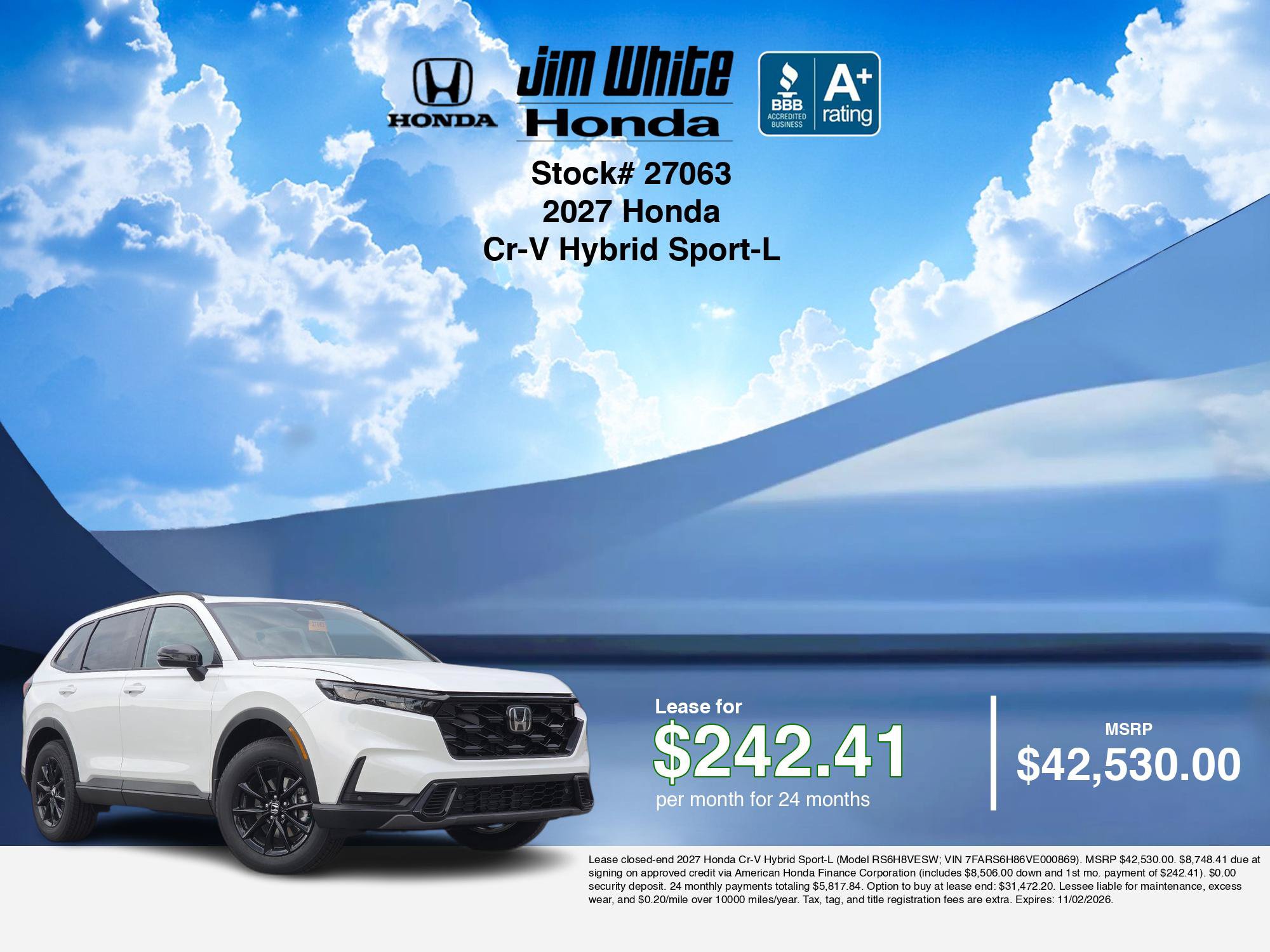 New 2027 Honda CR-V Sport-L image 5