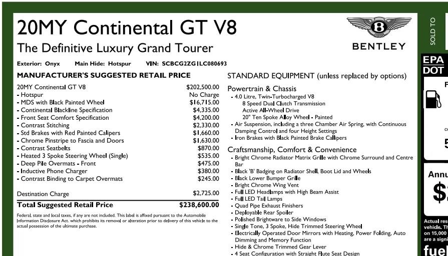 Used 2020 Bentley Continental GT AWD/4WD image 7