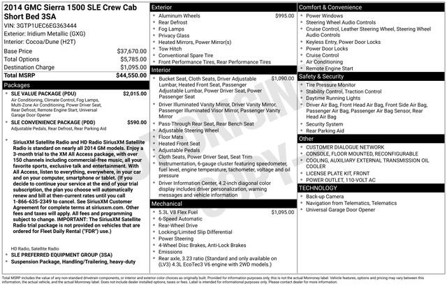 Used 2014 GMC Sierra 1500 SLE w/ SLE Value Package RWD image 6