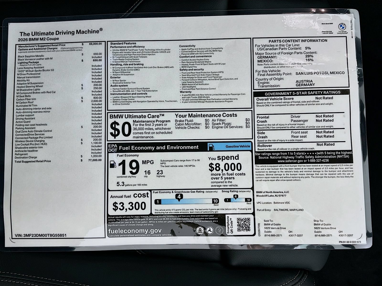 New 2026 BMW M2 w/ Lighting Package RWD image 42