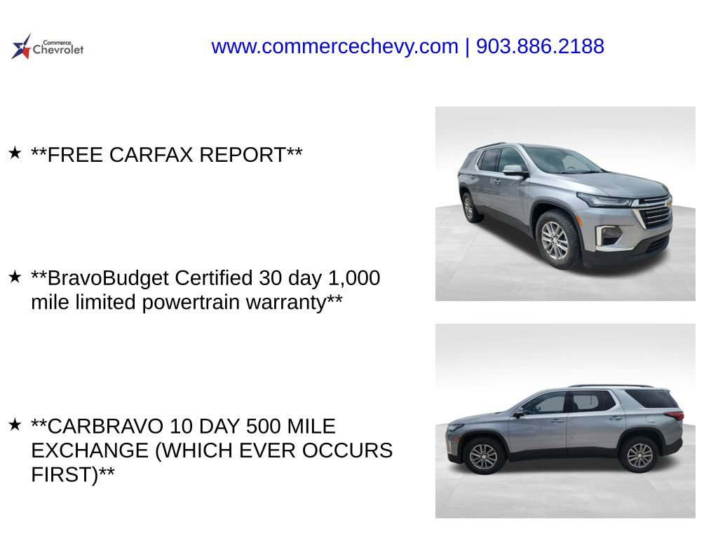 Certified 2023 Chevrolet Traverse LT w/ LPO, Floor Liner Package AWD/4WD image 5