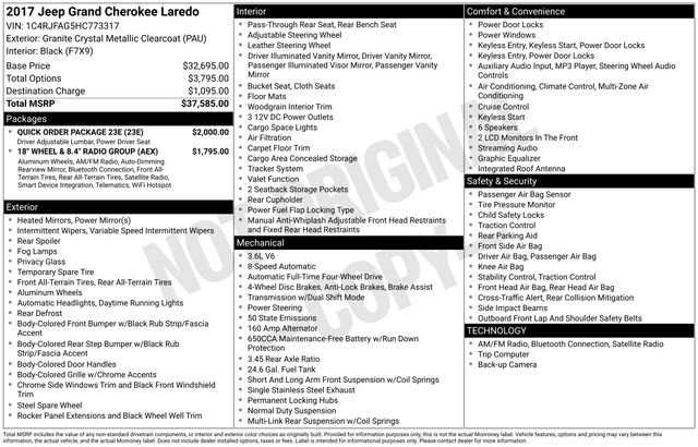 Used 2017 Jeep Grand Cherokee Laredo w/ Quick Order Package 23E video 2