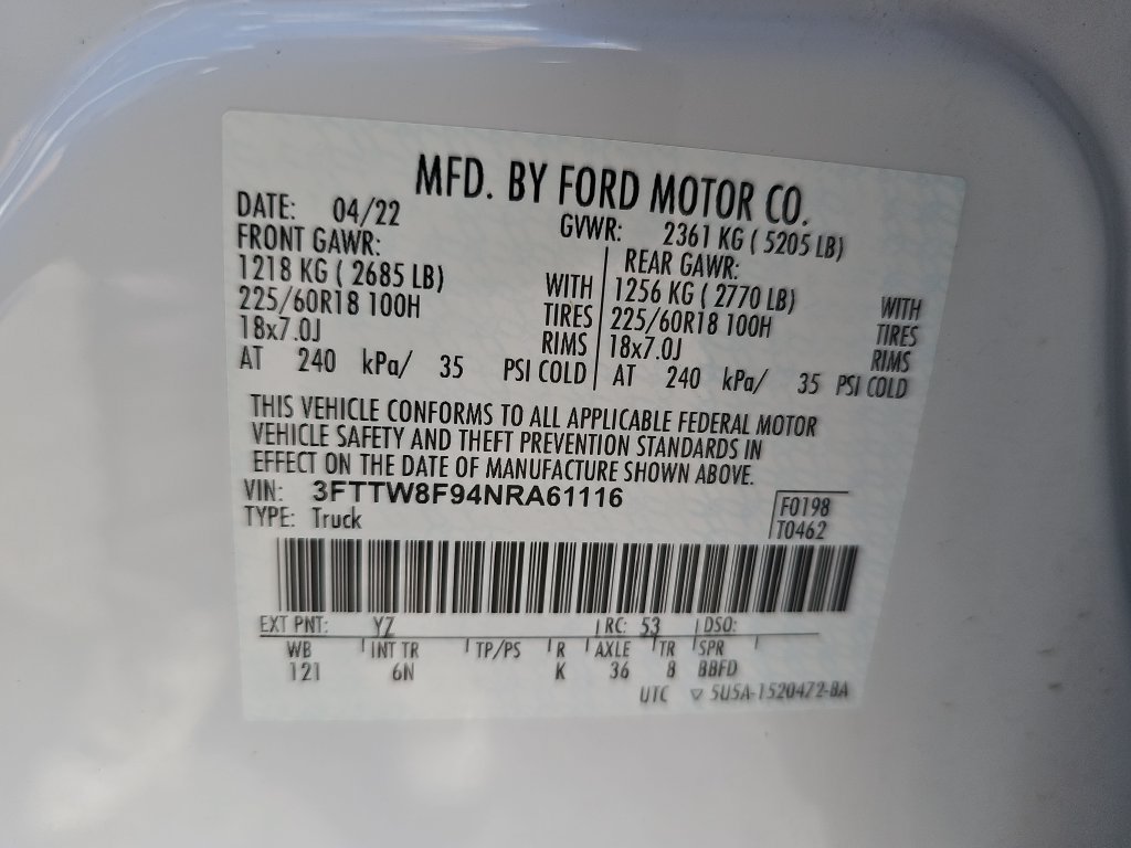 Used 2022 Ford Maverick Lariat w/ Equipment Group 500A Standard AWD/4WD image 33
