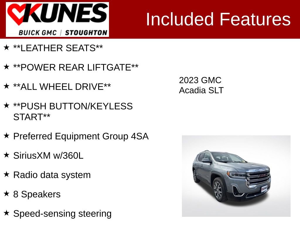 Used 2023 GMC Acadia SLT image 3