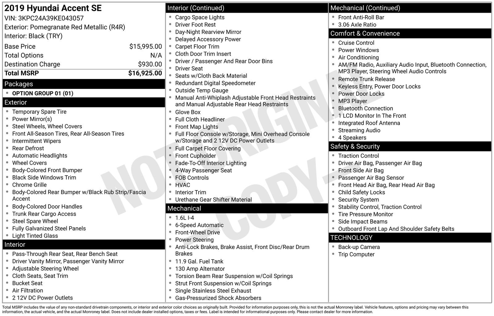 Used 2019 Hyundai Accent SE image 6