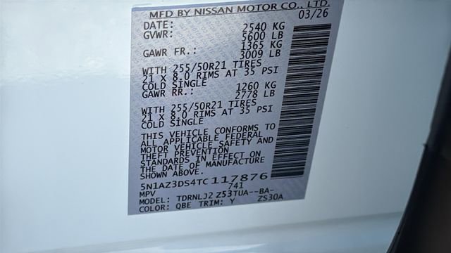 New 2026 Nissan Murano Platinum w/ Cargo Package image 30