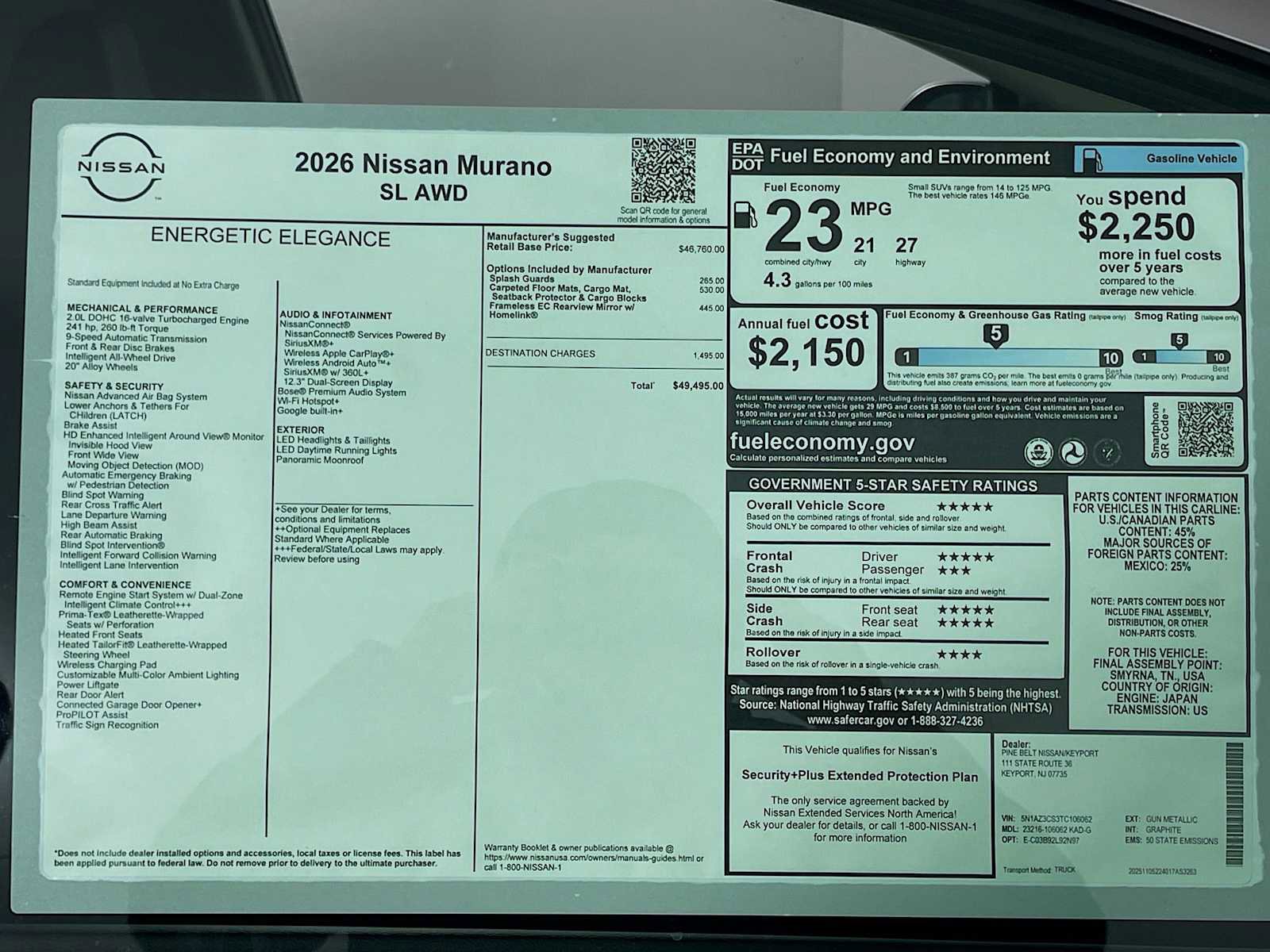 New 2026 Nissan Murano SL image 6