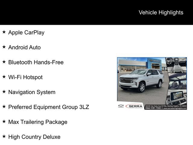 Certified 2023 Chevrolet Tahoe High Country AWD/4WD image 4
