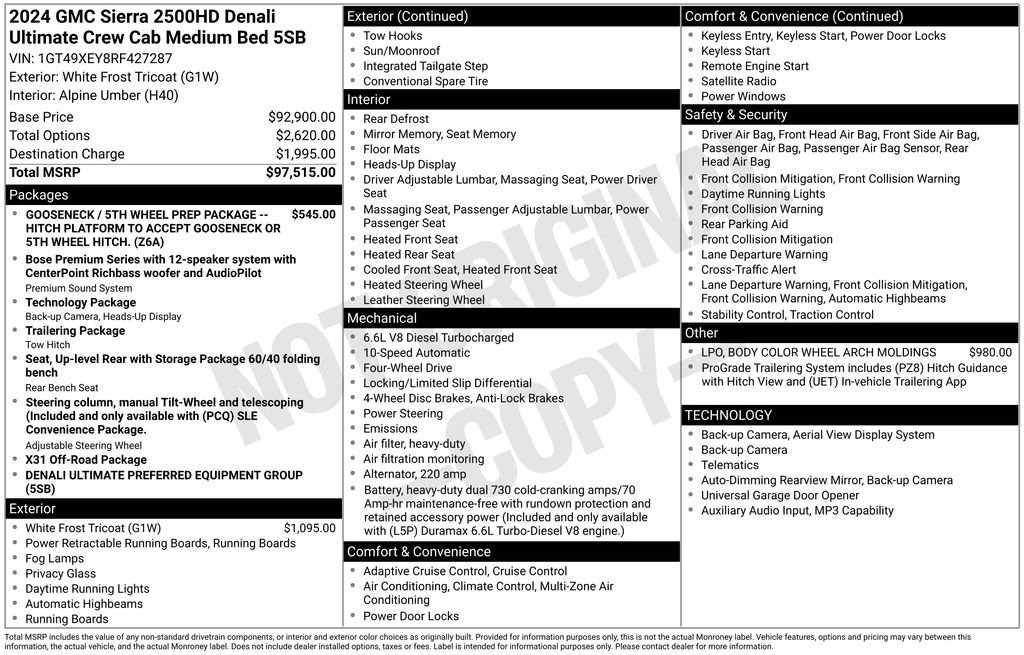 Used 2024 GMC Sierra 2500 Denali Ultimate AWD/4WD image 6