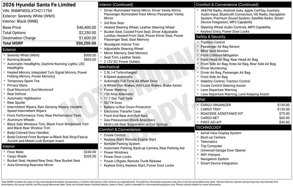 New 2026 Hyundai Santa Fe Limited image 6