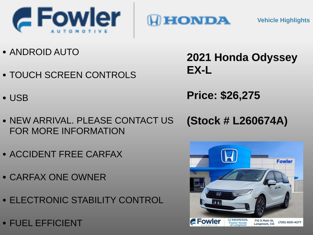 Used 2021 Honda Odyssey EX-L image 8