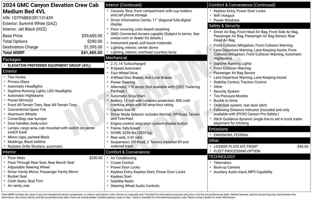 Certified 2024 GMC Canyon Elevation image 4