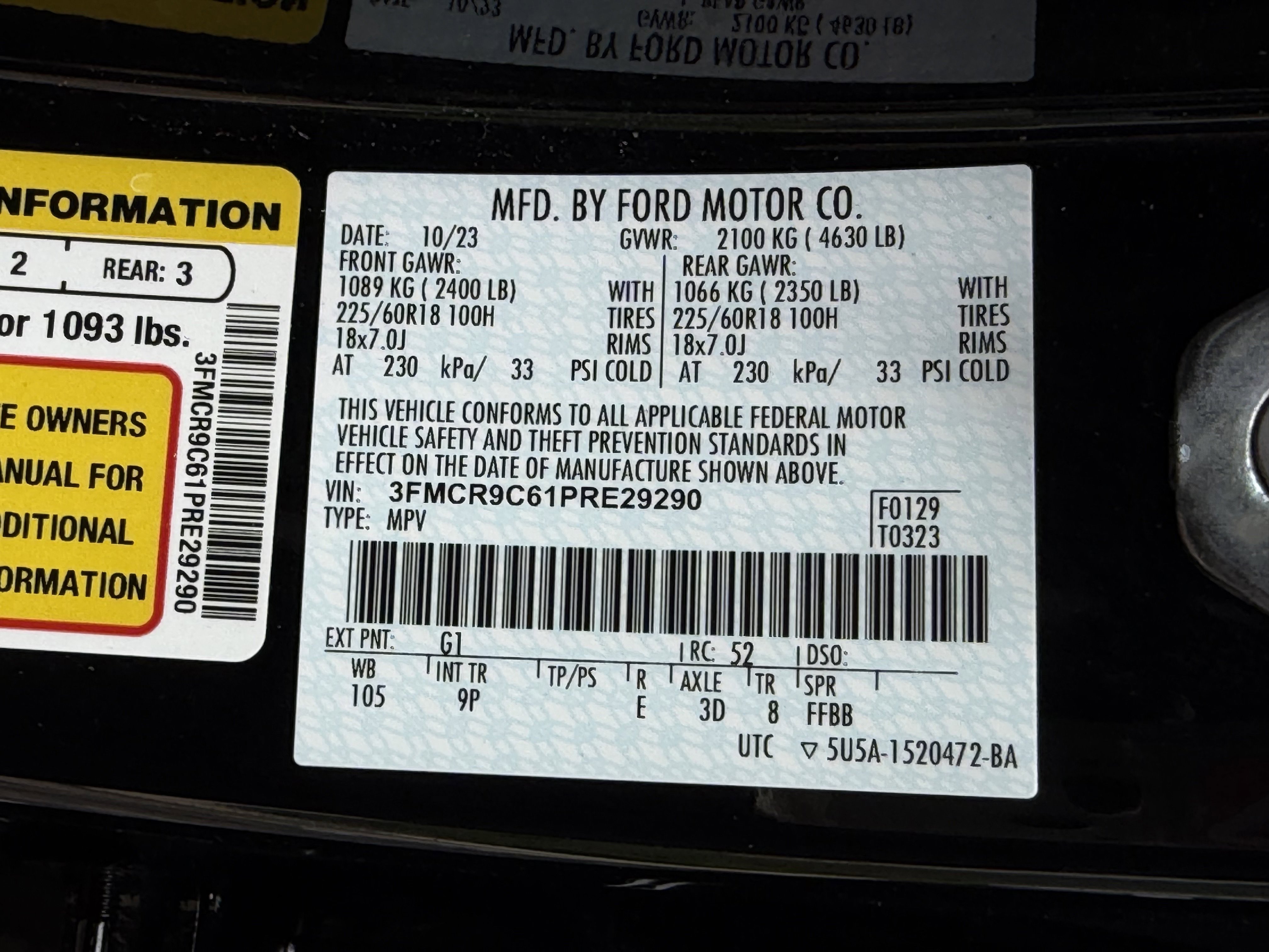 Certified 2023 Ford Bronco Sport Outer Banks AWD/4WD image 30