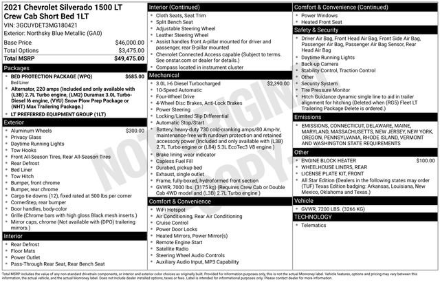 Certified 2021 Chevrolet Silverado 1500 LT w/ Bed Protection Package image 32