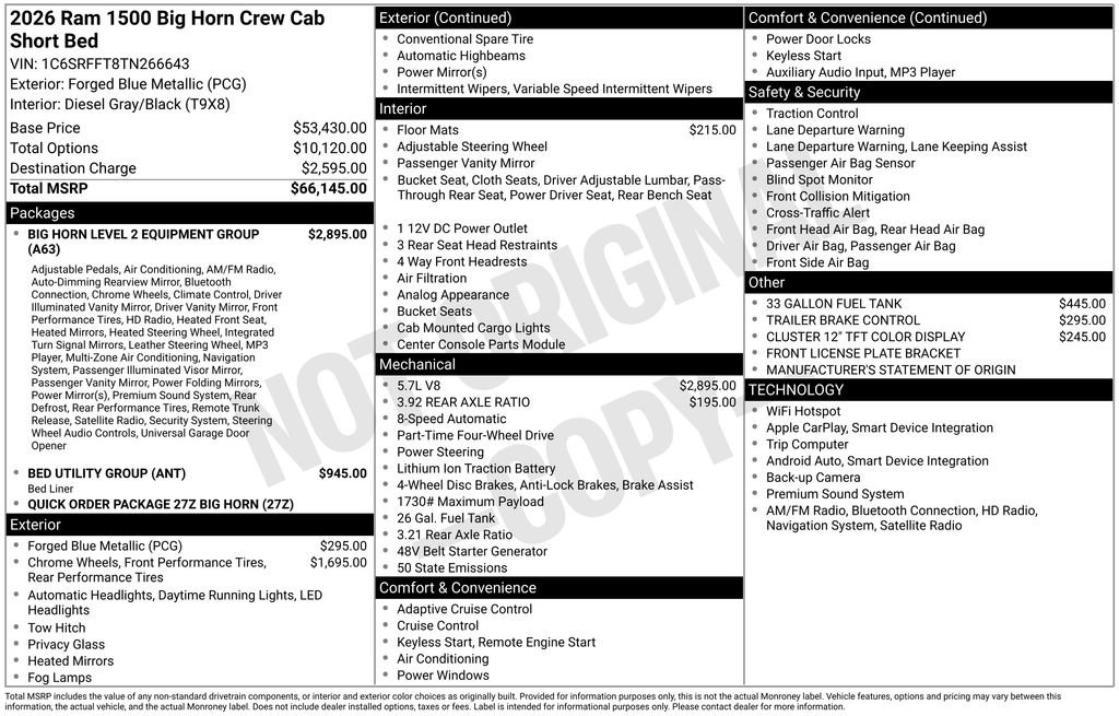New 2026 RAM 1500 Big Horn image 27
