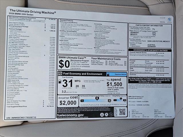 New 2026 BMW 330i Sedan w/ Premium Package image 20