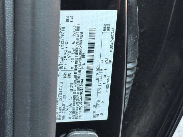 Certified 2022 Ford Escape SE w/ Convenience Package FWD image 24