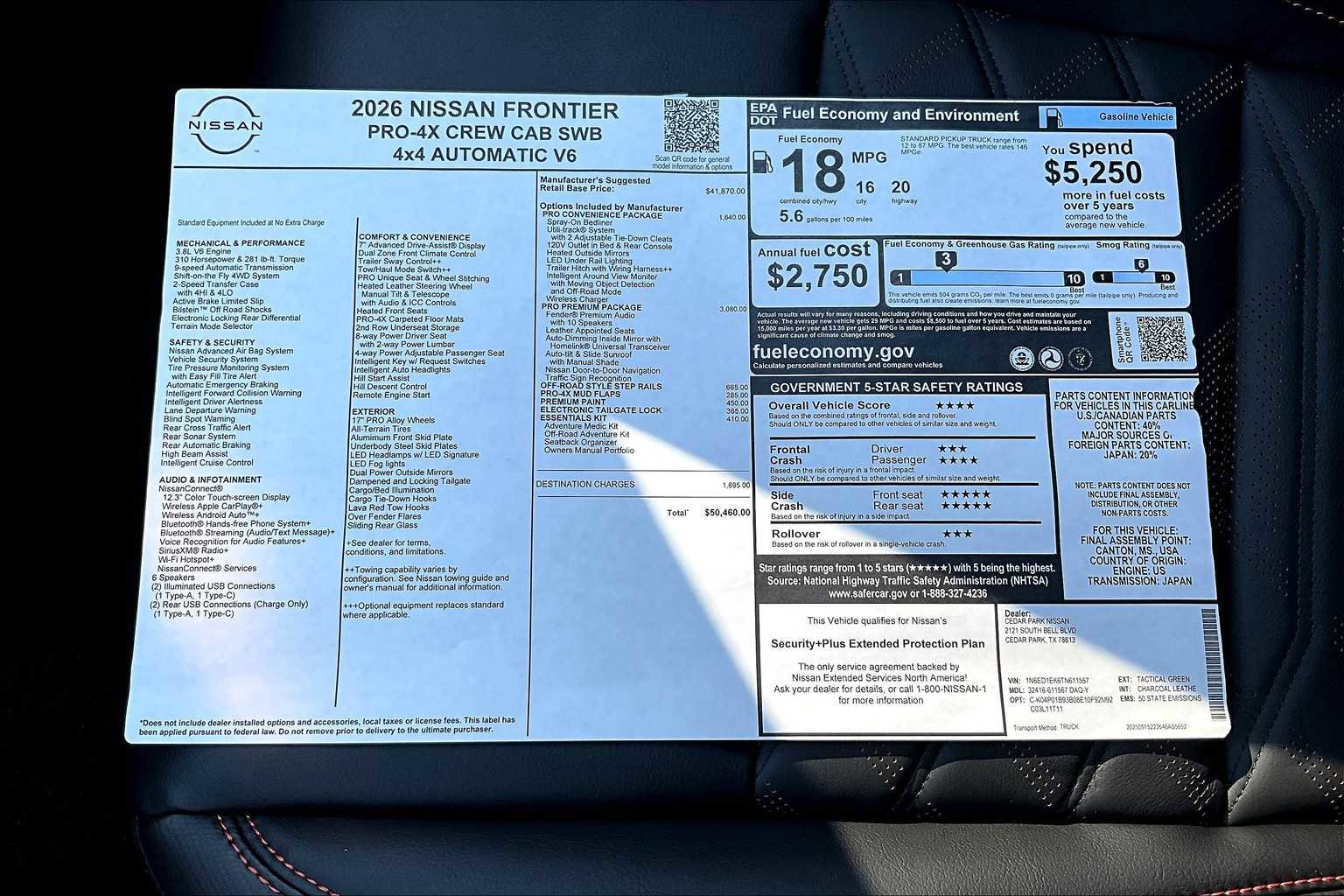 New 2026 Nissan Frontier PRO-4X image 21