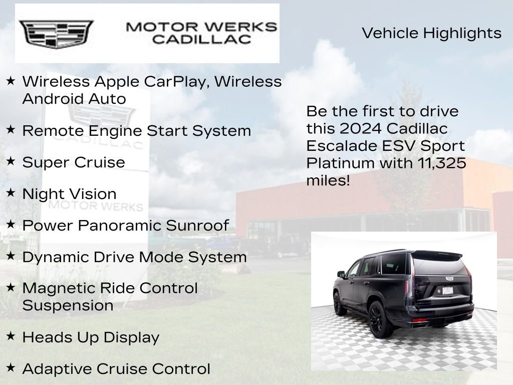 Certified 2024 Cadillac Escalade ESV Sport Platinum w/ LPO, ONYX Package image 15