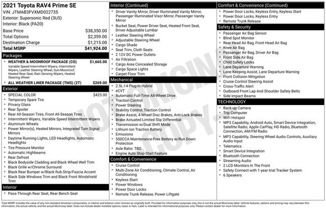 Used 2021 Toyota RAV4 SE w/ Weather & Moonroof Package AWD/4WD image 5