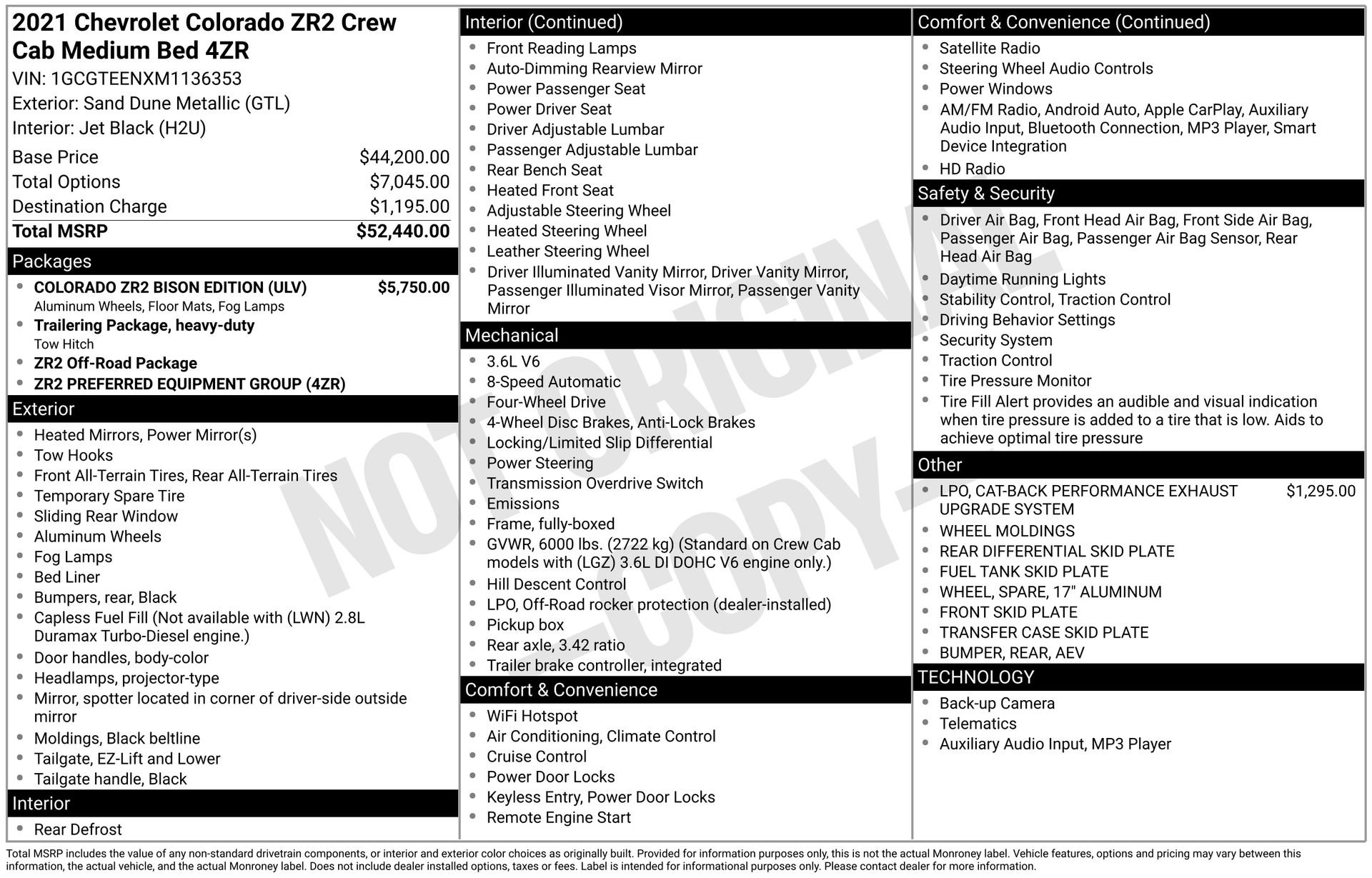 Used 2021 Chevrolet Colorado ZR2 w/ Colorado ZR2 Bison Edition image 29