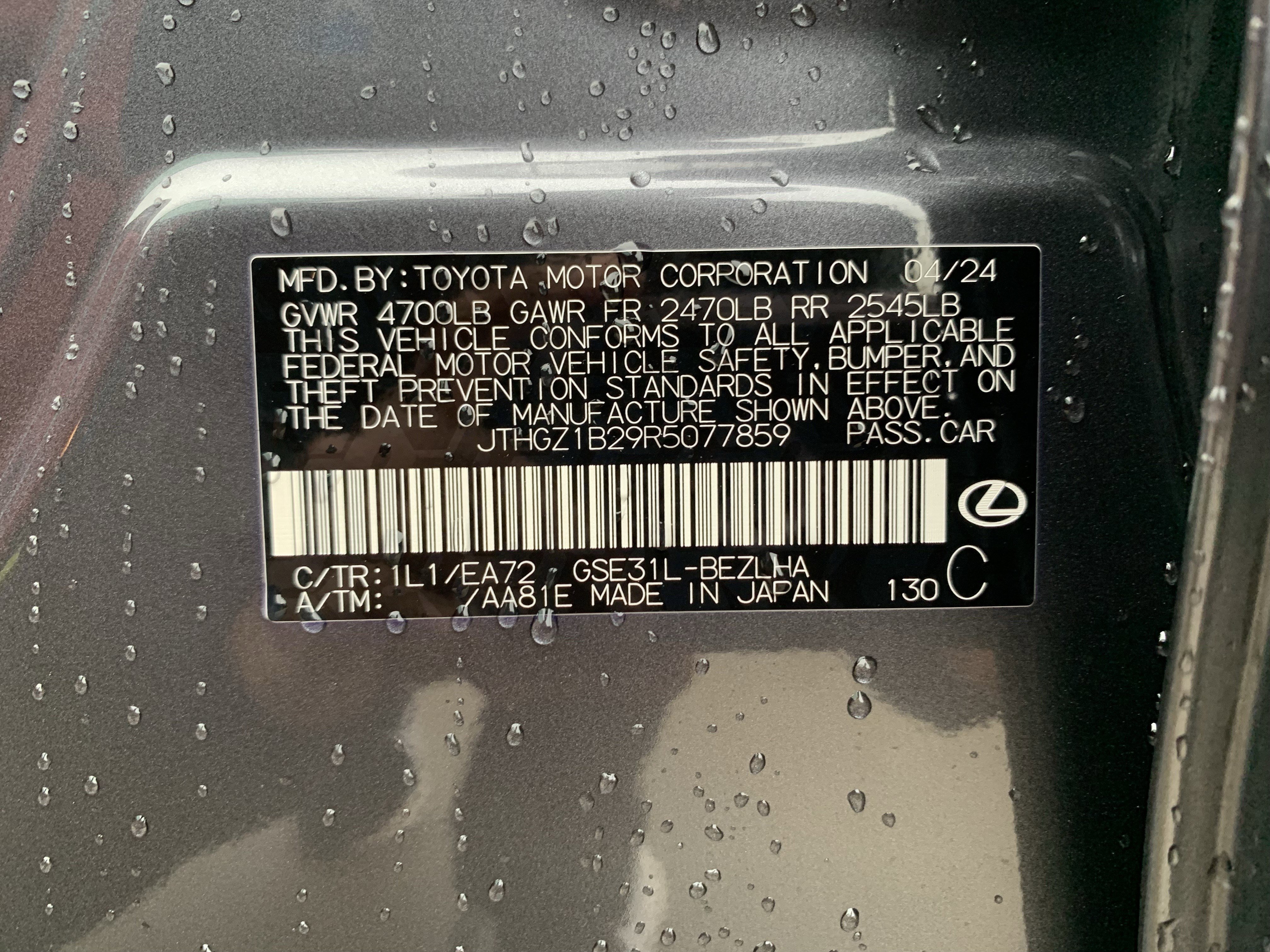 Certified 2024 Lexus IS 350 F Sport w/ Navigation Package image 36