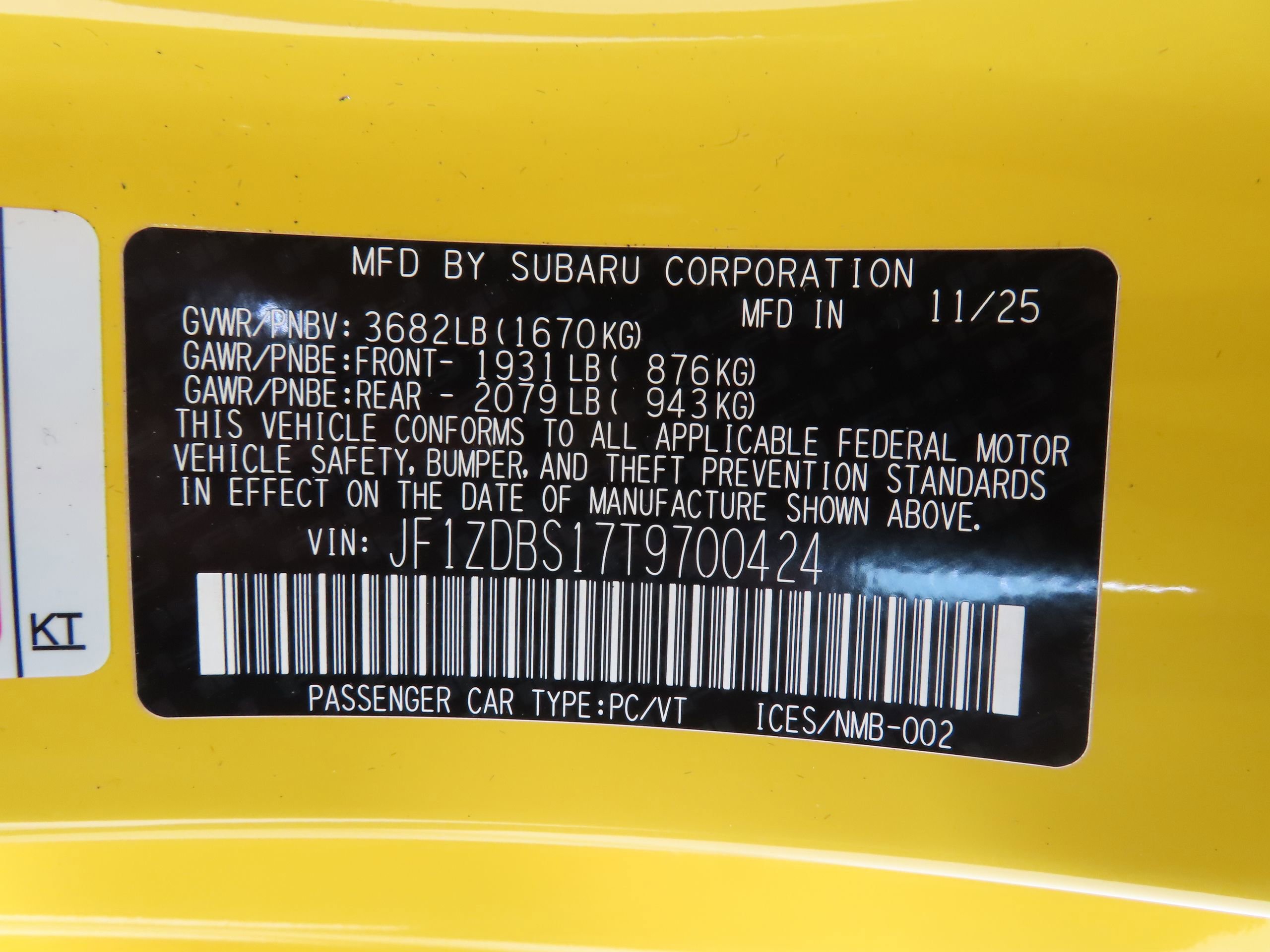 New 2026 Subaru BRZ Series.Yellow w/ Popular Package 1 RWD image 25